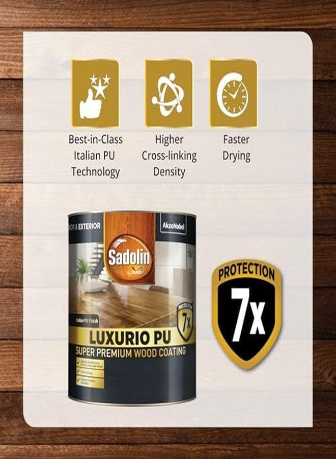Dulux Sadolin by Dulux | Luxurio PU Gloss Finish Clear - Premium Wood Coating | Luxurious Italian Finish | Wood Polish with Excellent Scratch, Stain, and Crack Resistance, 1 litres - Image 2